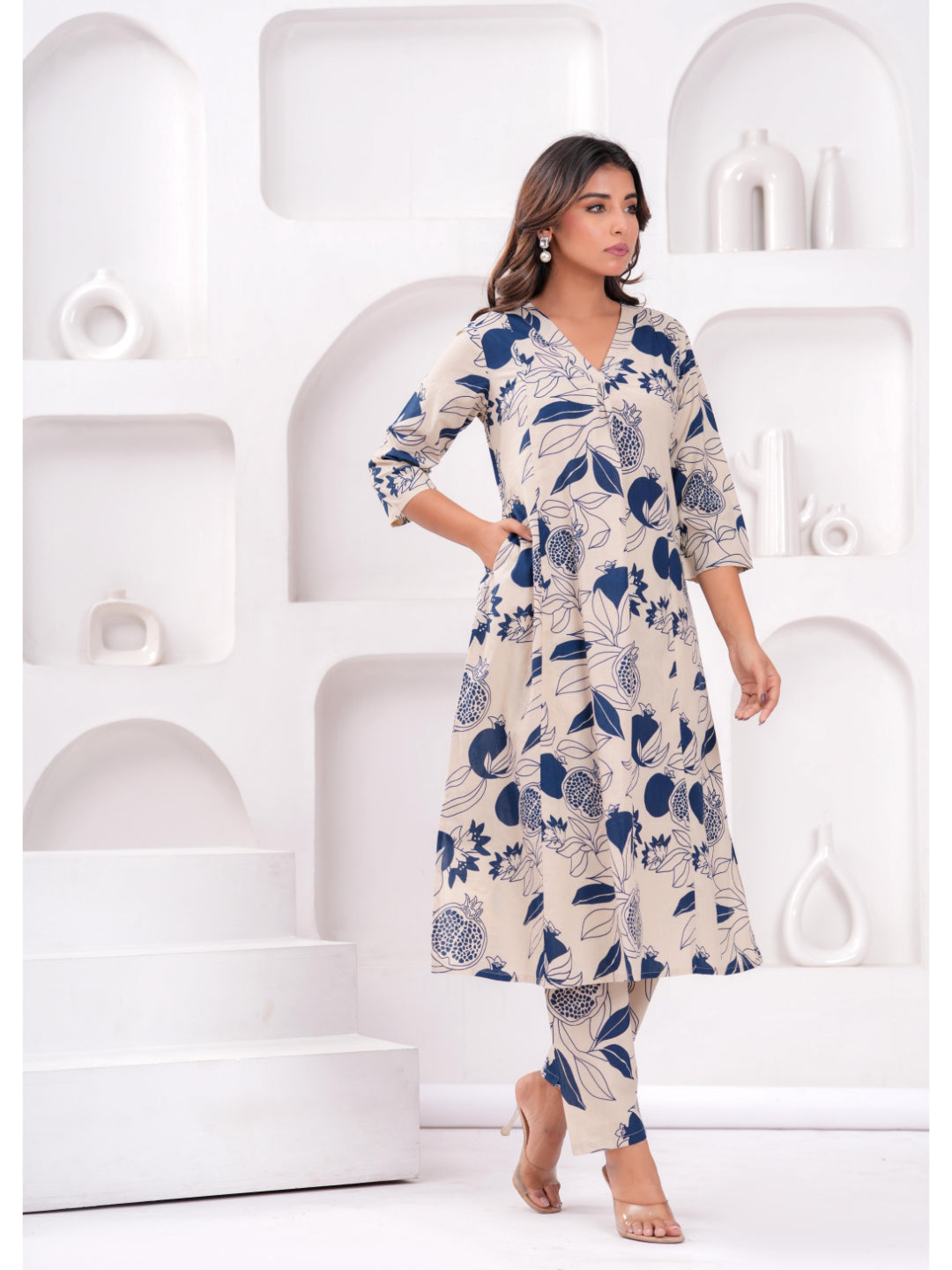 Printed Pure Cotton Cord Set
