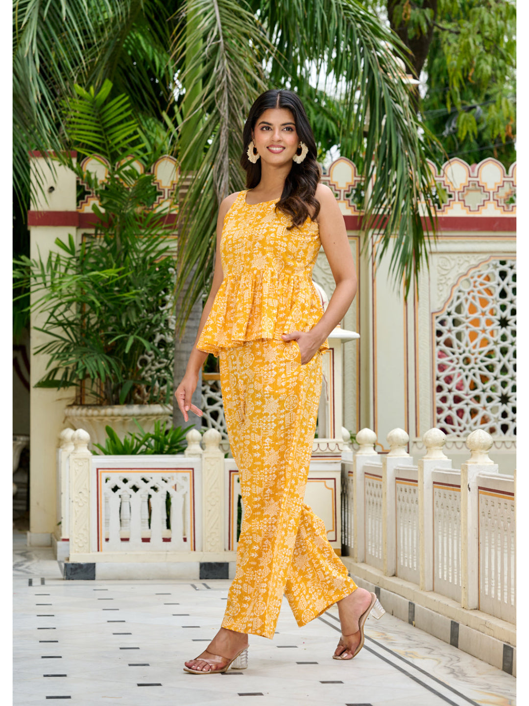 Yellow Printed Co-Ord Set