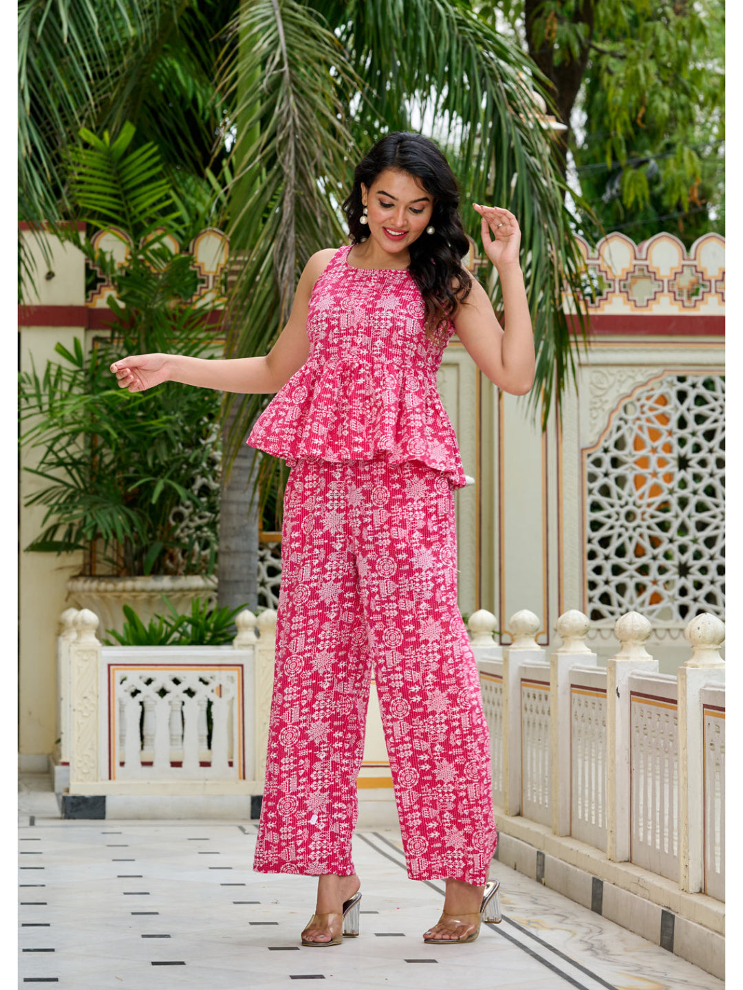 Pink Printed Co-Ord Set