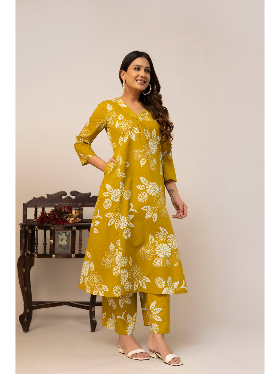 Yellow Printed Co-Ord Set