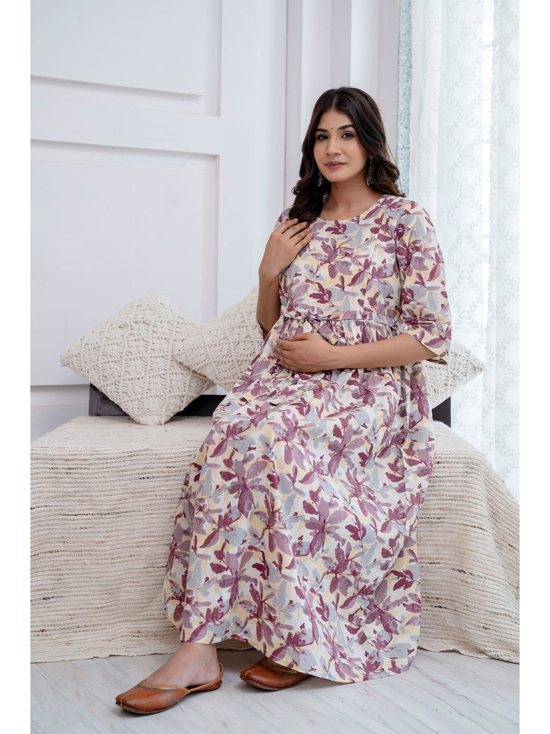 Off White Maternity Dress