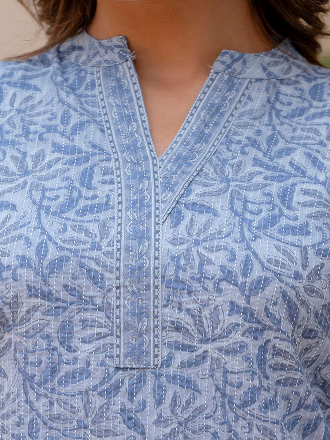 Blue Straight Tunic