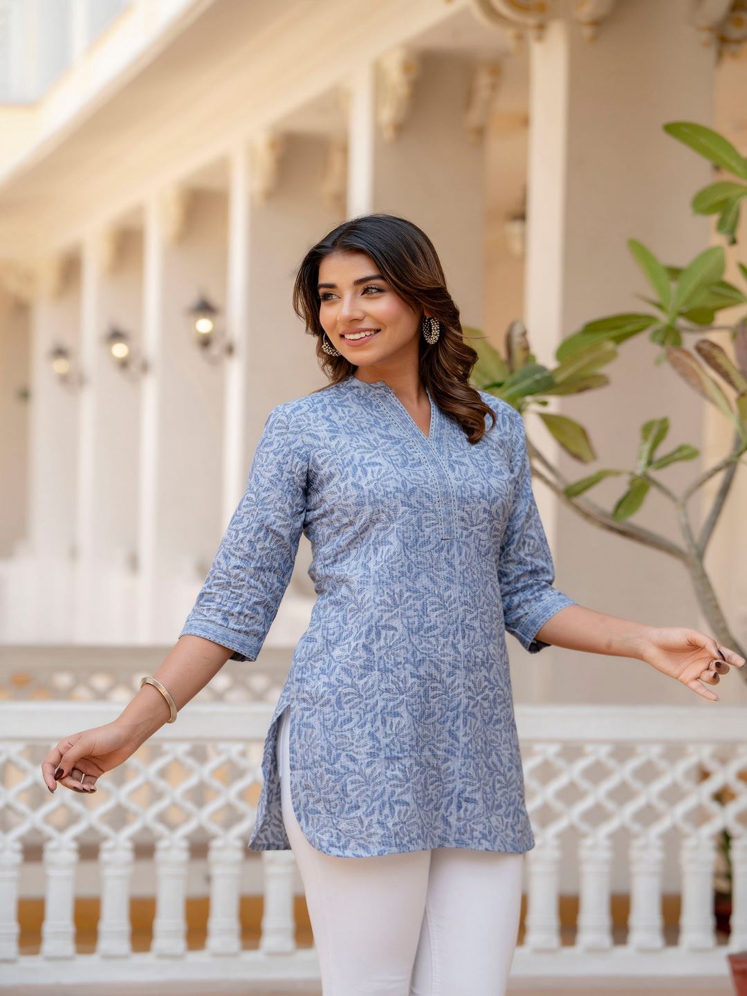Blue Straight Tunic