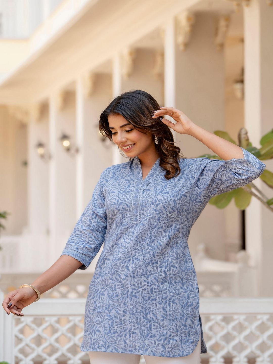 Blue Straight Tunic