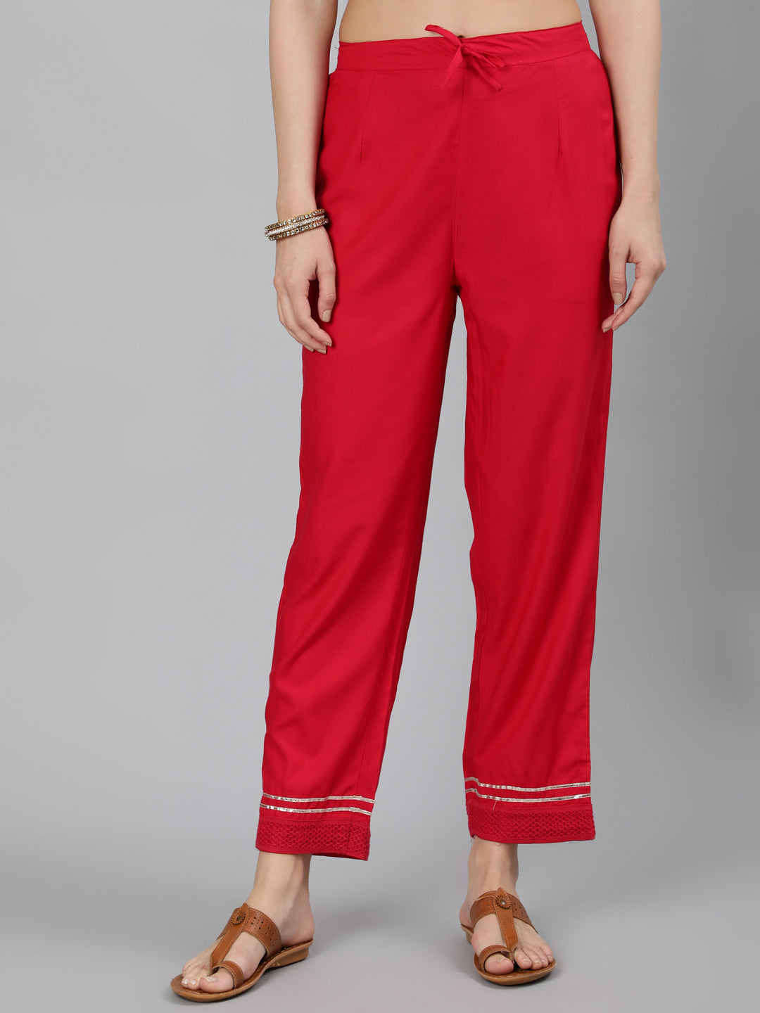 Rayon Slub Embroidered Straight 3/4 Sleeve Round Neck Calf Length Kurta Set (Preorder)