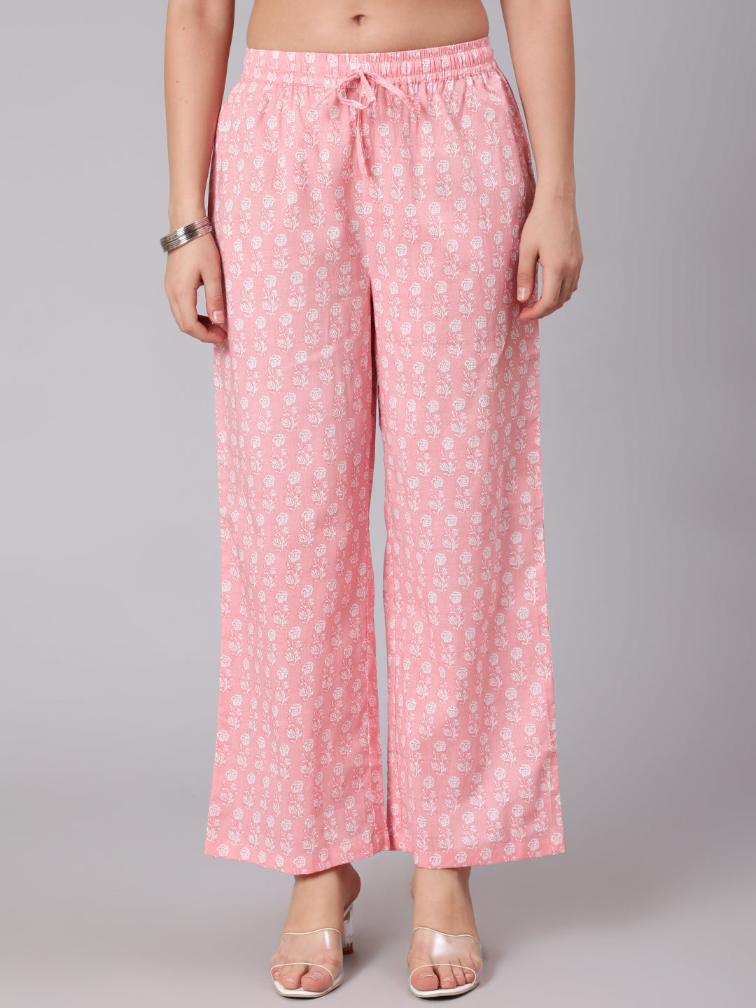 Cotton Calf Length Printed Straight 3/4 Sleeve Round Neck Kurta Set (Preorder)