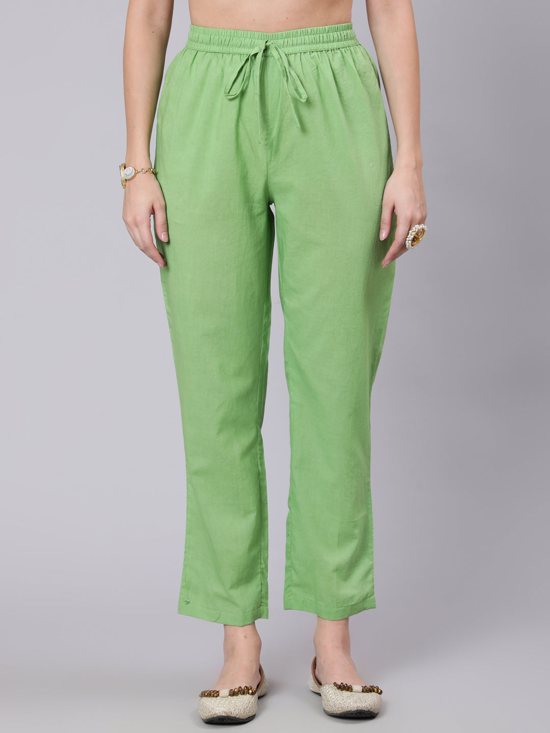 Cotton Calf Length Printed Sami Flared 3/4 Sleeve Round Neck Kurta Pant Dupatta Set (Preorder)