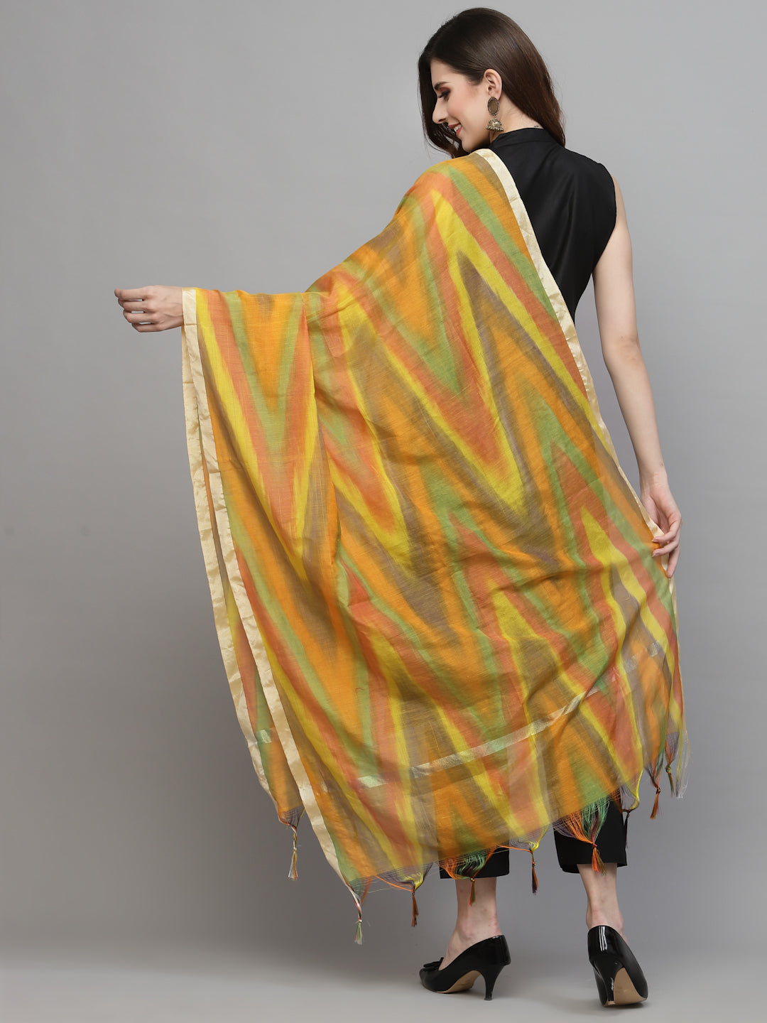 Self Design Silk Blend Dupatta