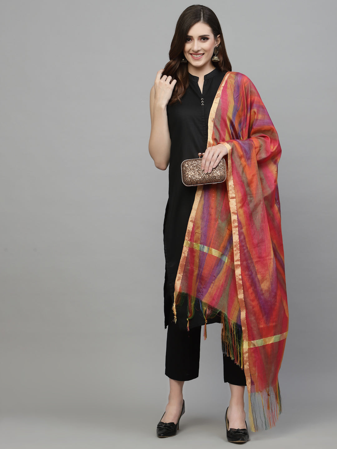 Self Design Silk Blend Dupatta