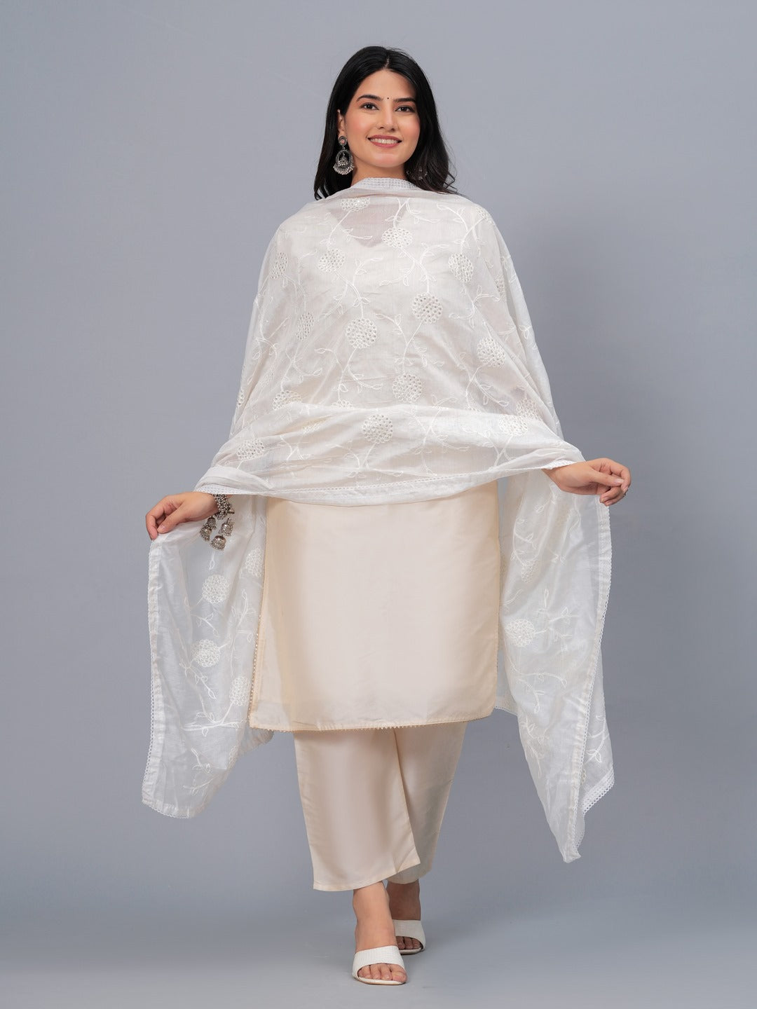 Embroidered Chanderi Drawer Dupatta
