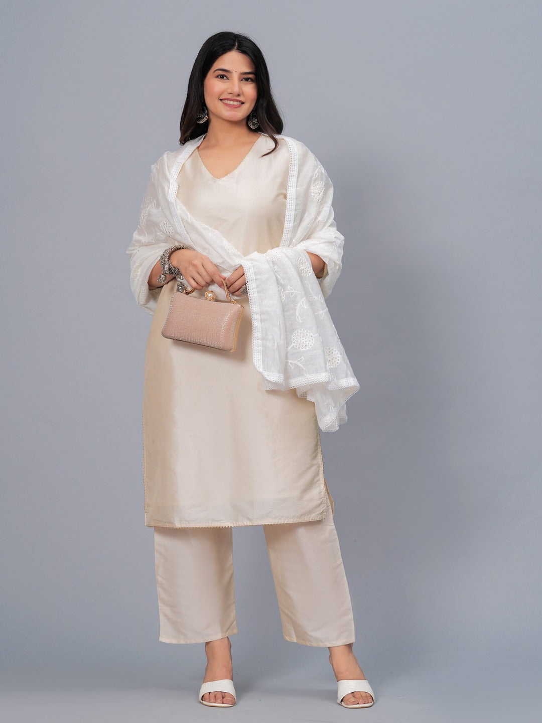 Embroidered Chanderi Drawer Dupatta