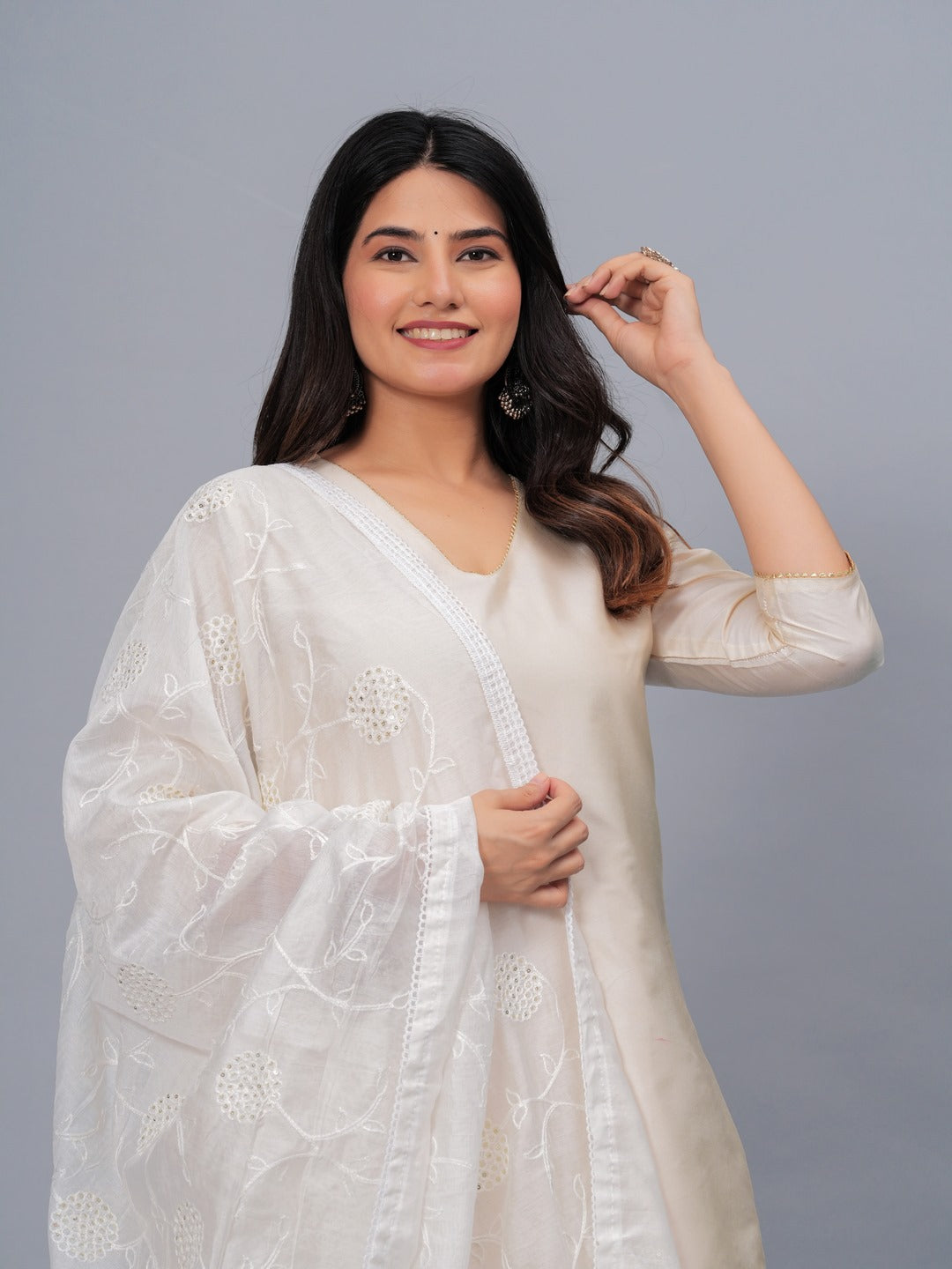 Embroidered Chanderi Drawer Dupatta