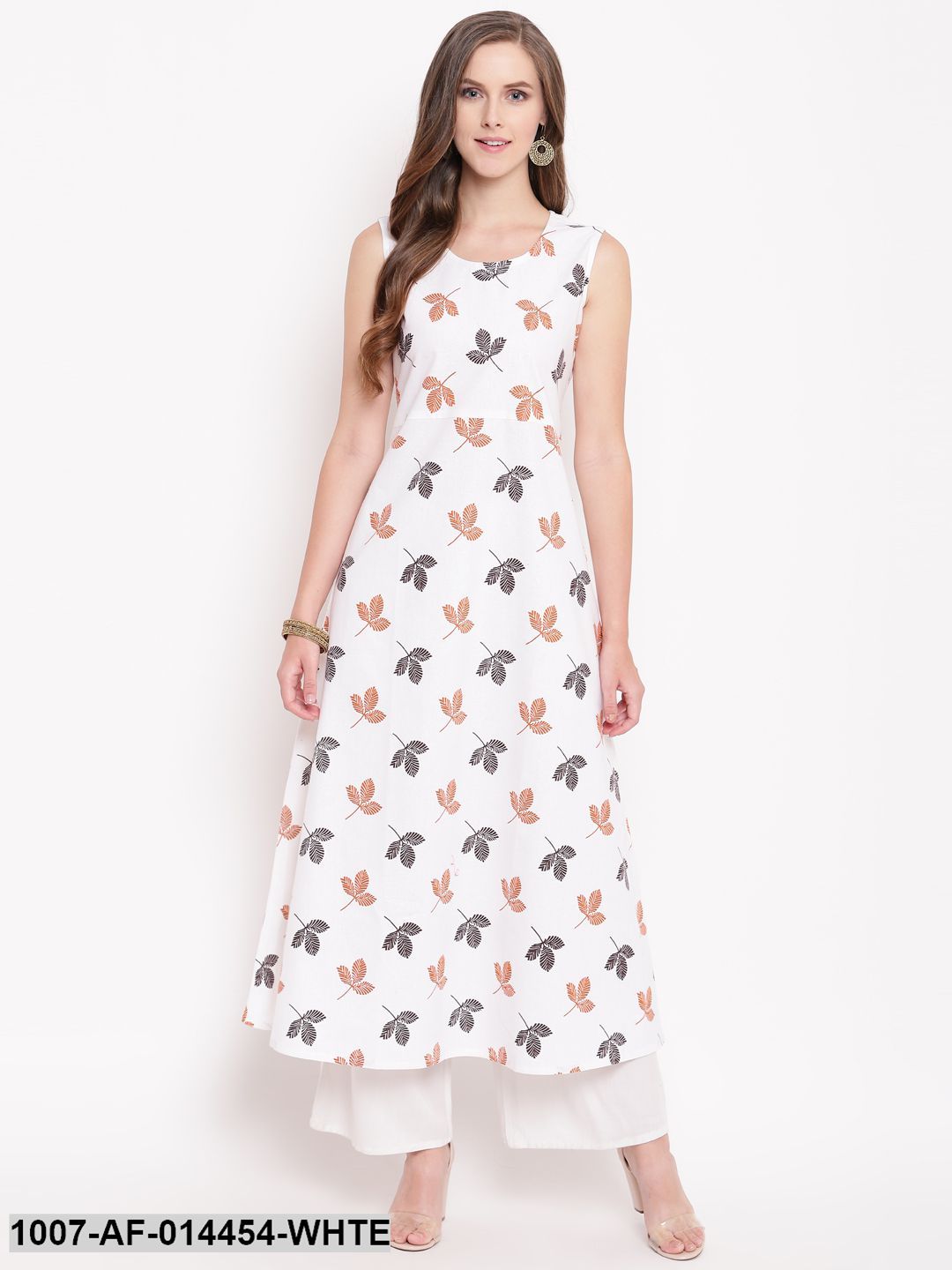 Printed Kurta with Jacket (Navy Blue,White) (Pre-Order)