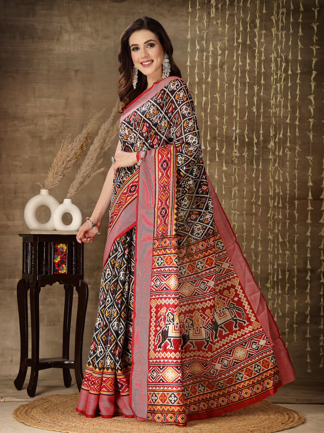 Patola Print Cotton Blend Saree