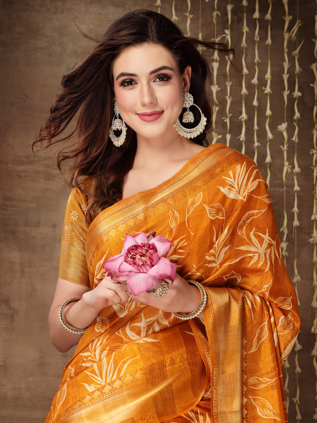 Paisley Print Cotton Blend Saree