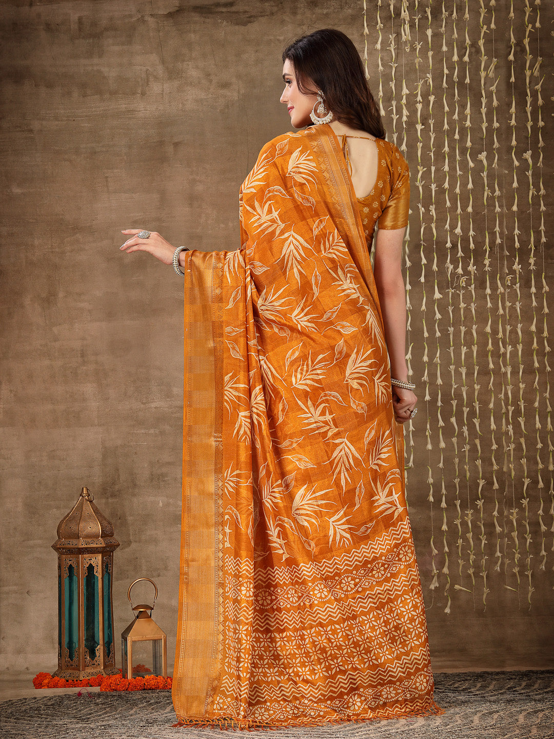 Paisley Print Cotton Blend Saree