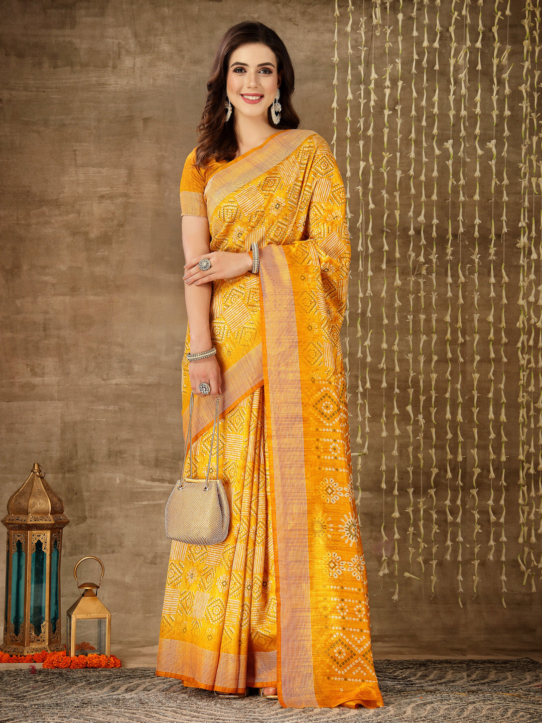 Digital Print Cotton Blend Saree