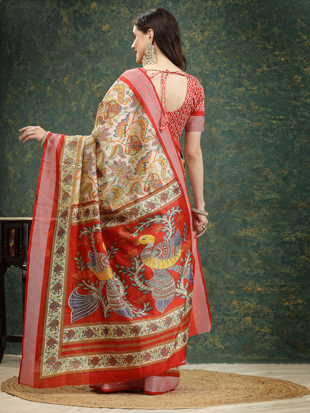 Digital Print Cotton Blend Saree