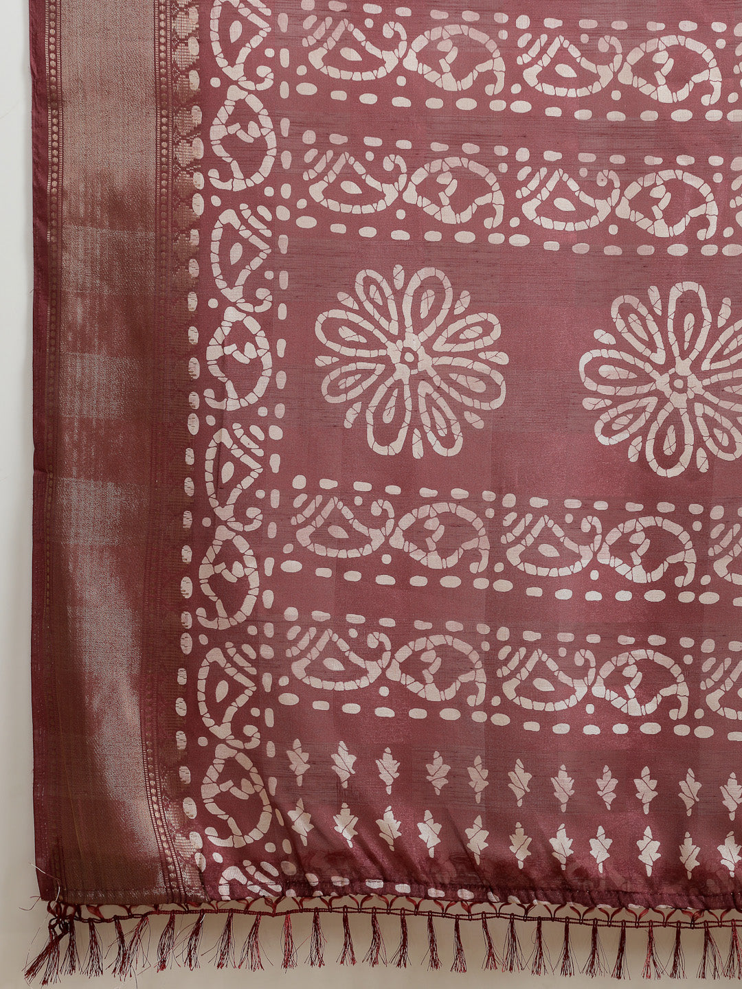 Batik Print Cotton Blend Saree