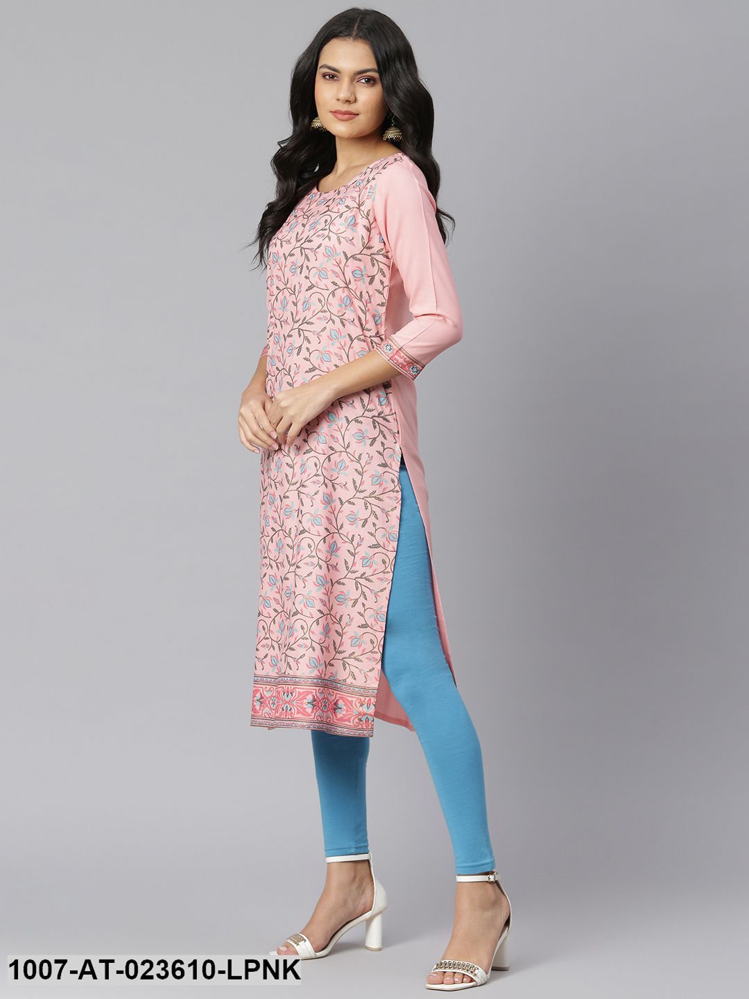 Women's Floral Printed Rayon Straight Kurta (Pre-Order)