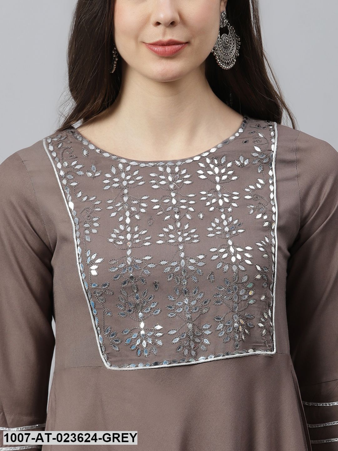 Women's Embroidered Rayon Flared Kurta (Pre-Order)