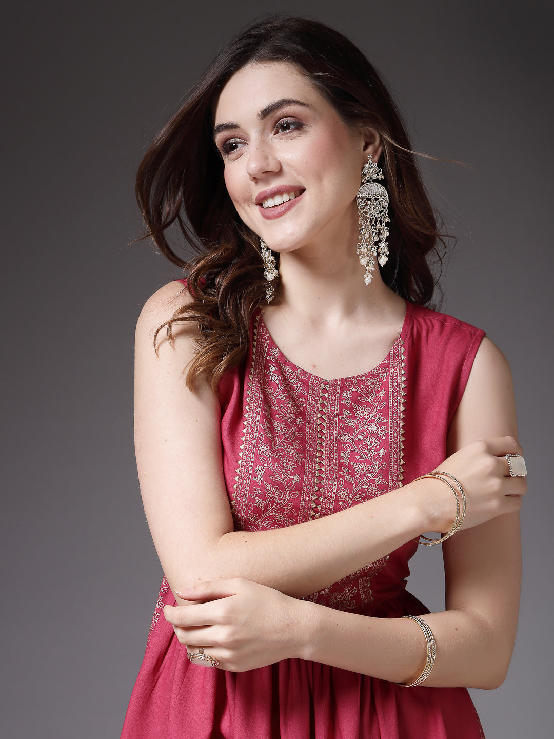 Solid Rayon Naira Cut Kurta