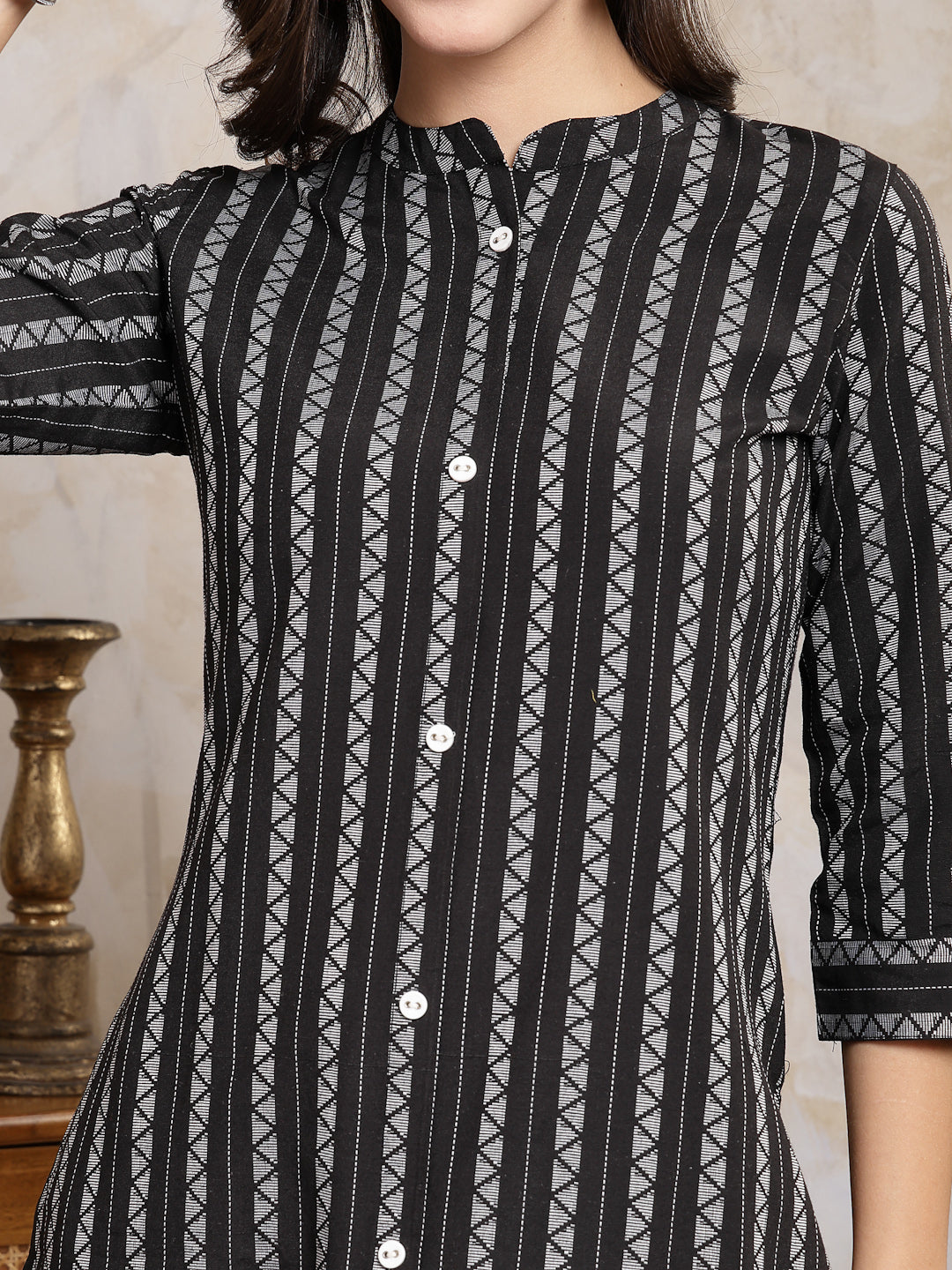 Self Designed Cotton Blend Straight Kurta (Pre-Order)