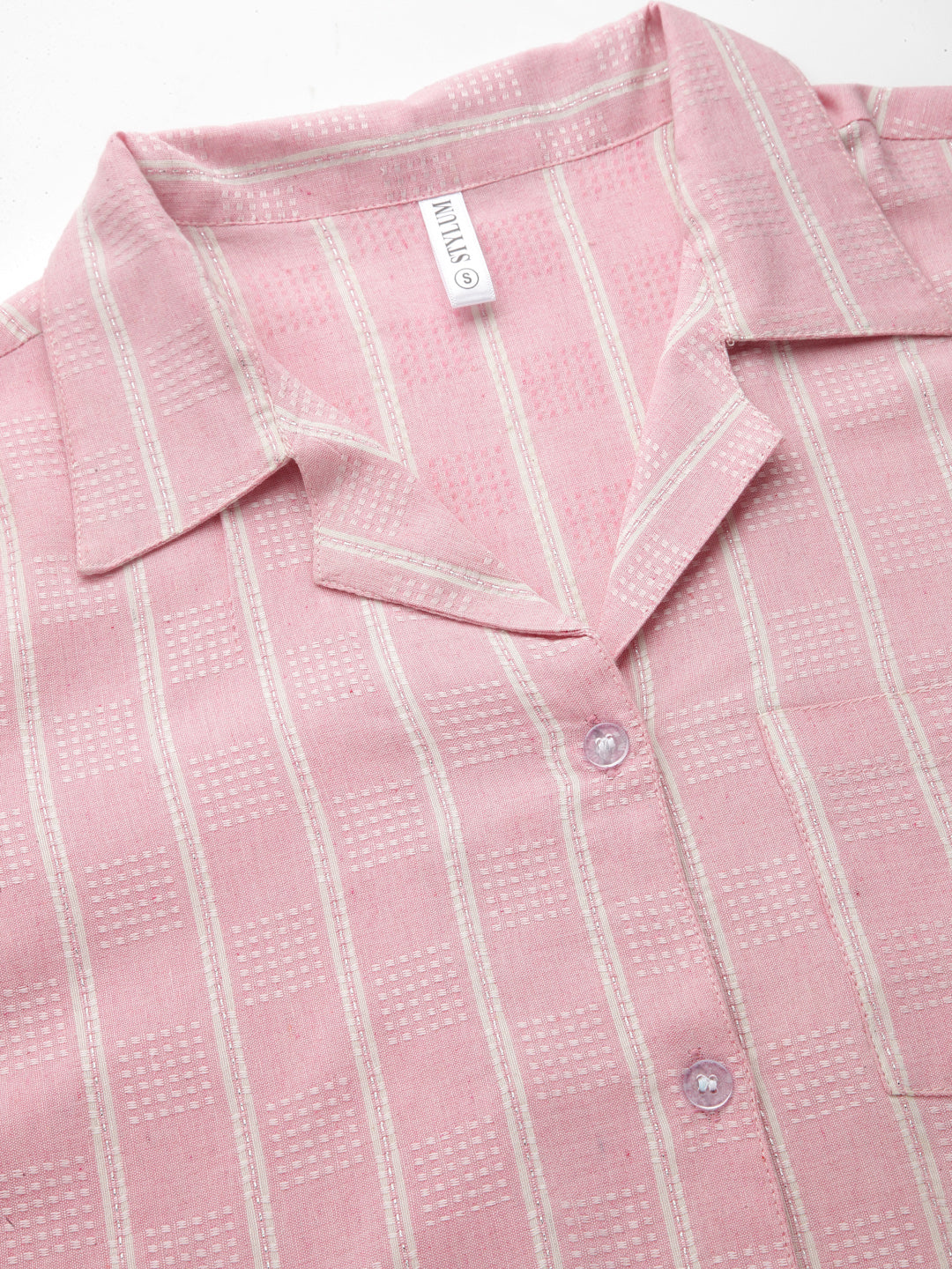 Striped Cotton Blend Night Suit (Pre-Order)