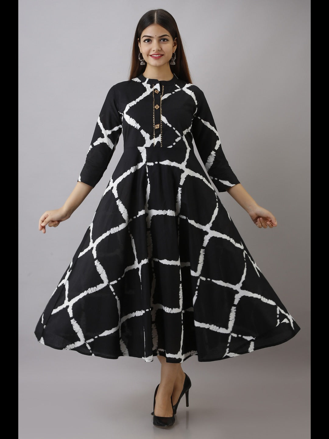 Printed Viscose Rayon Flared Kurta