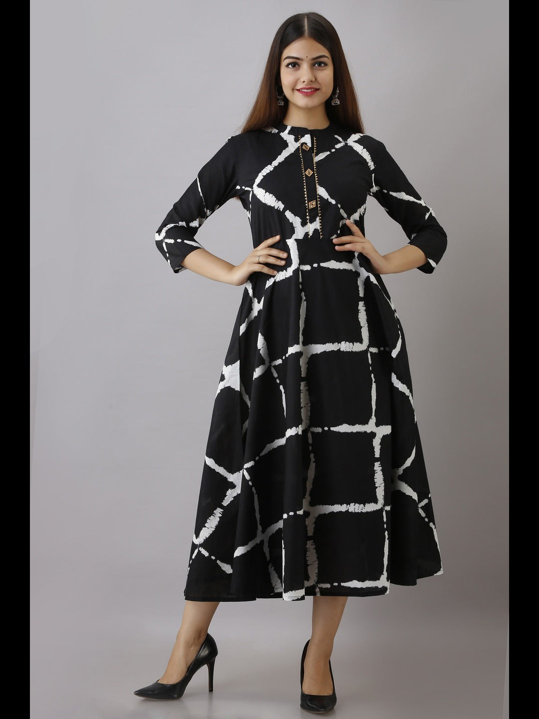 Printed Viscose Rayon Flared Kurta