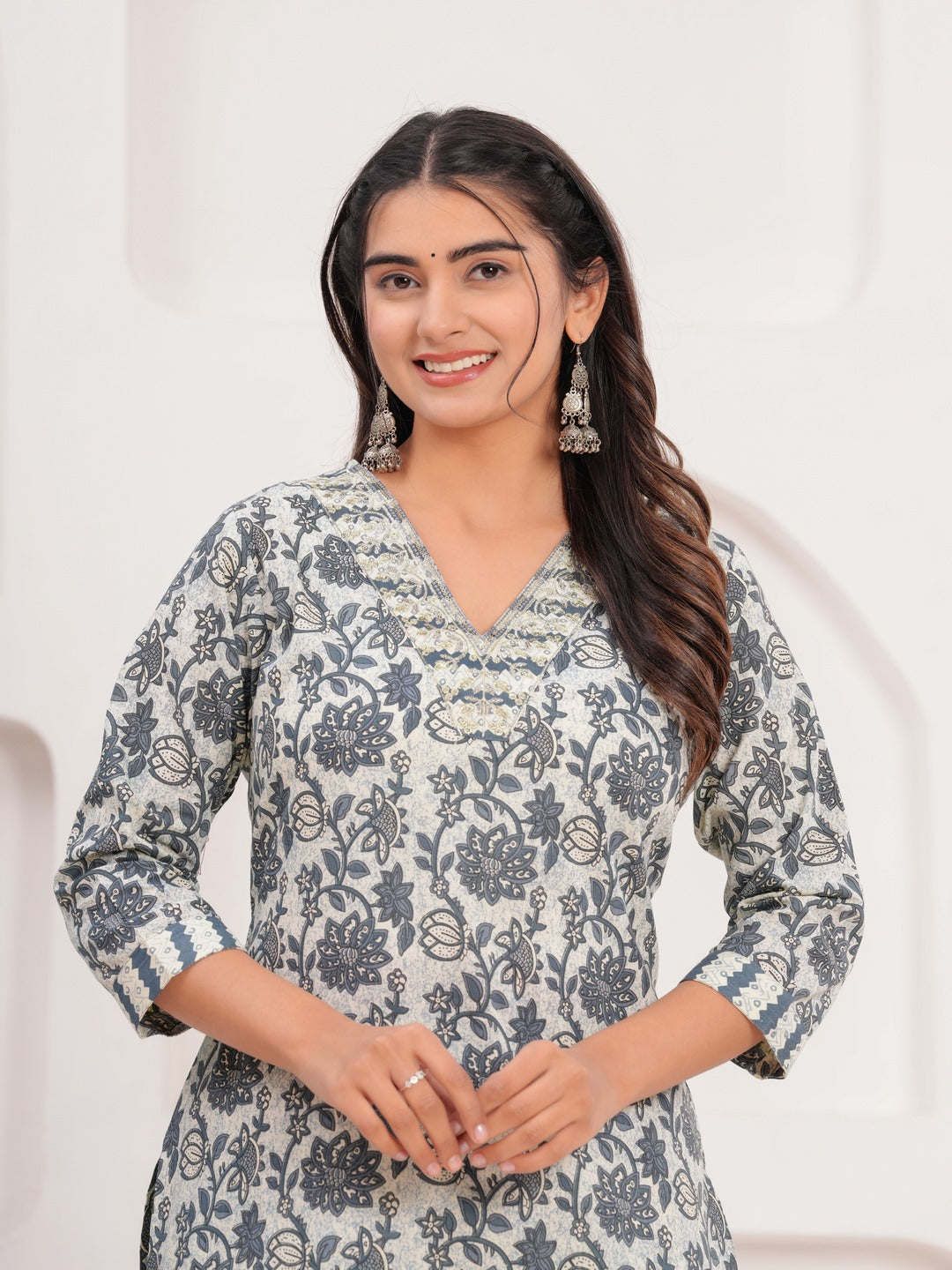 Cotton Printed Straight Kurta Set