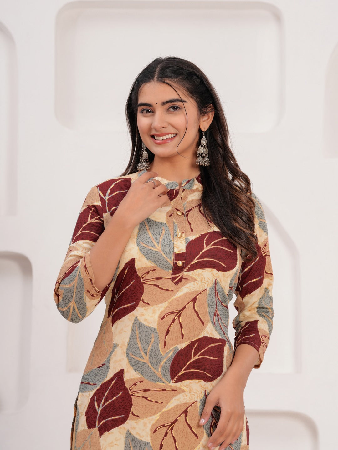 Printed Rayon Straight Kurta