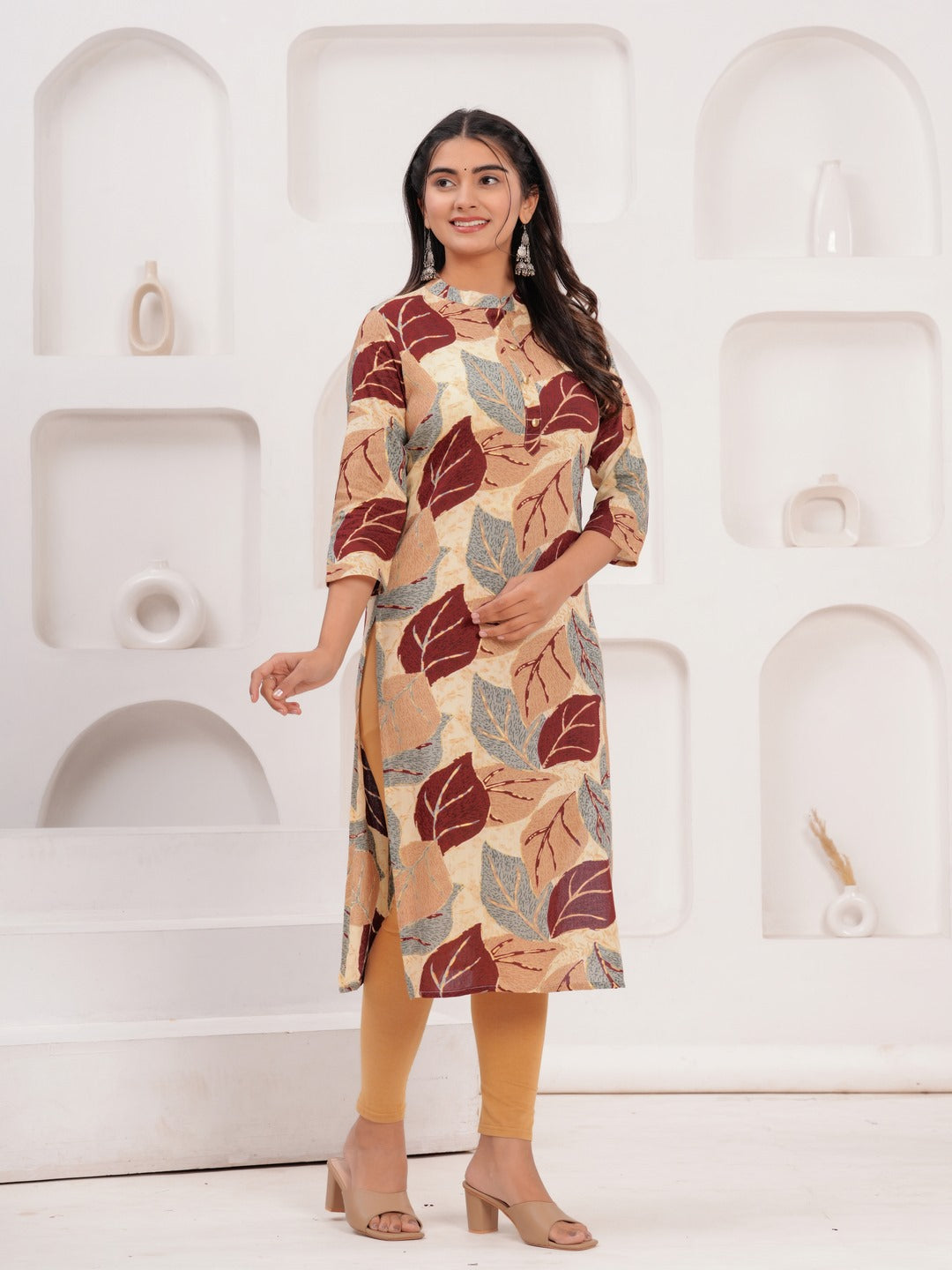 Printed Rayon Straight Kurta