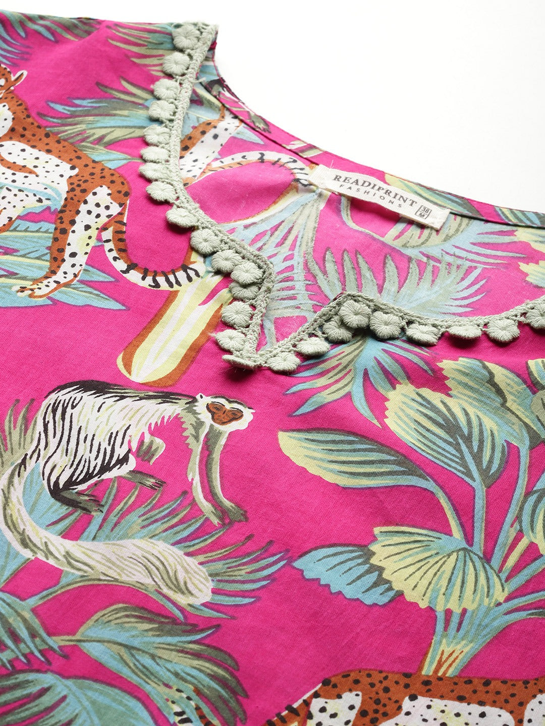 A Line Style Cotton Fabric Pink Color Co-Ord Set