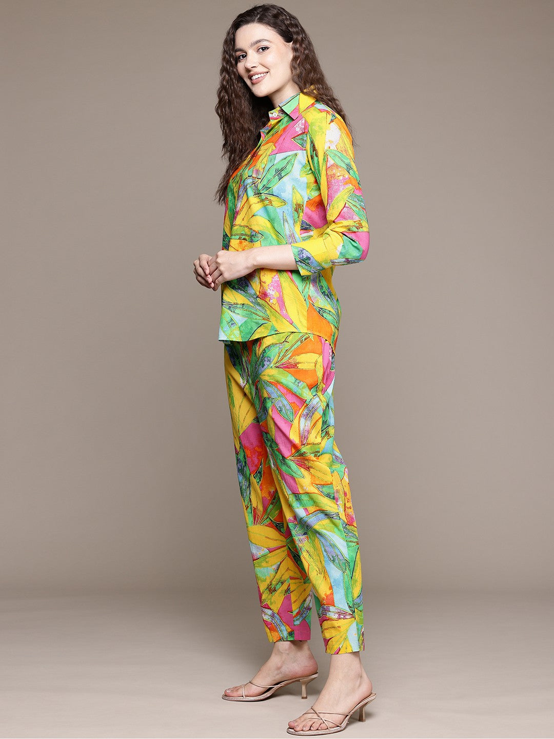 Straight Style Cotton Fabric Multi Color Co-Ord Set