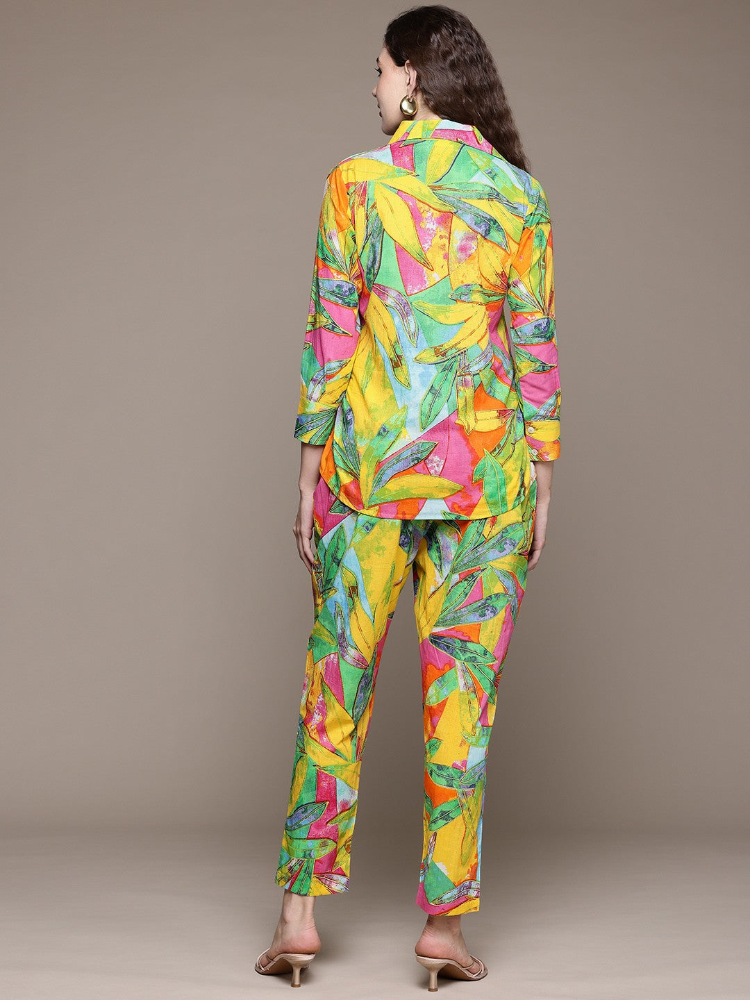 Straight Style Cotton Fabric Multi Color Co-Ord Set