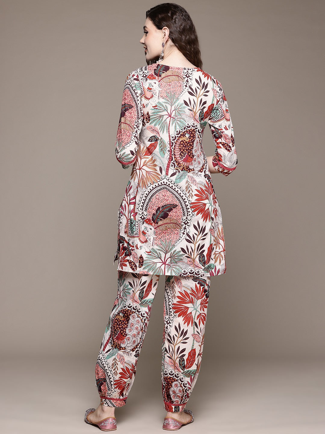 Straight Style Cotton Fabric Multi Color Co-Ord Set