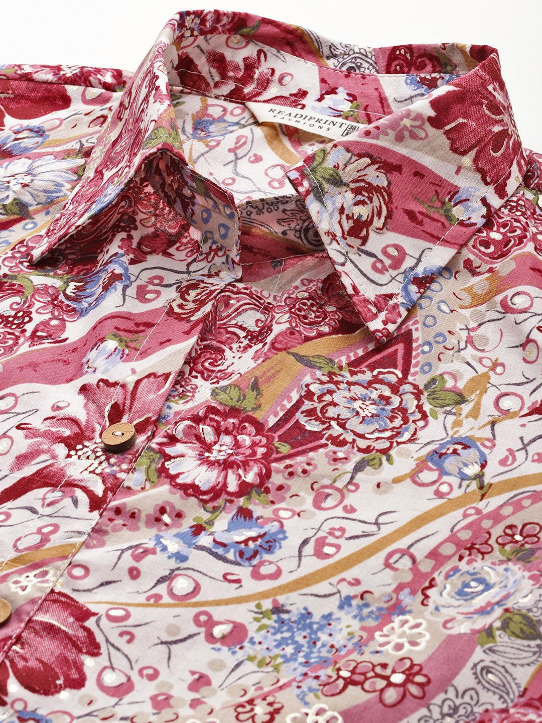 A line style Cotton fabric Mauve color Co-ord set