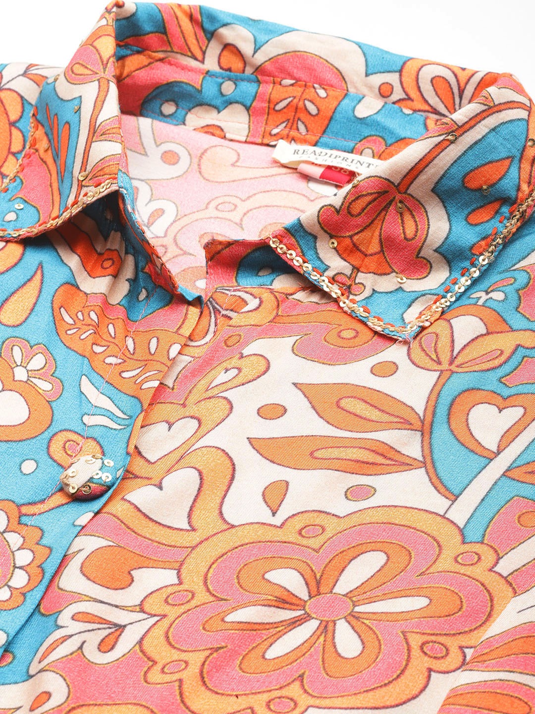 Printed Kurta & Trouser (Blue)