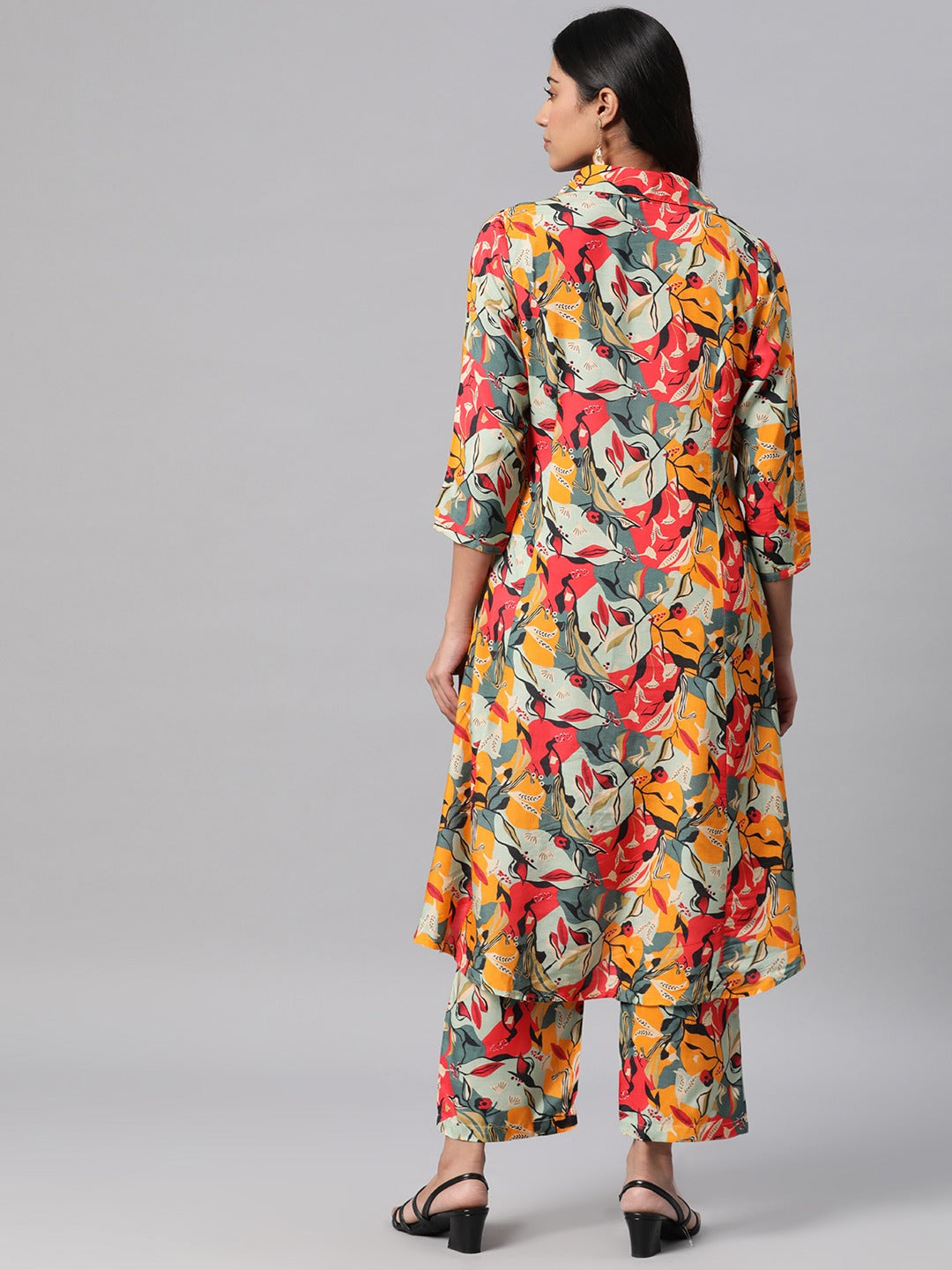Printed Kurta With Palazzo (Multi)