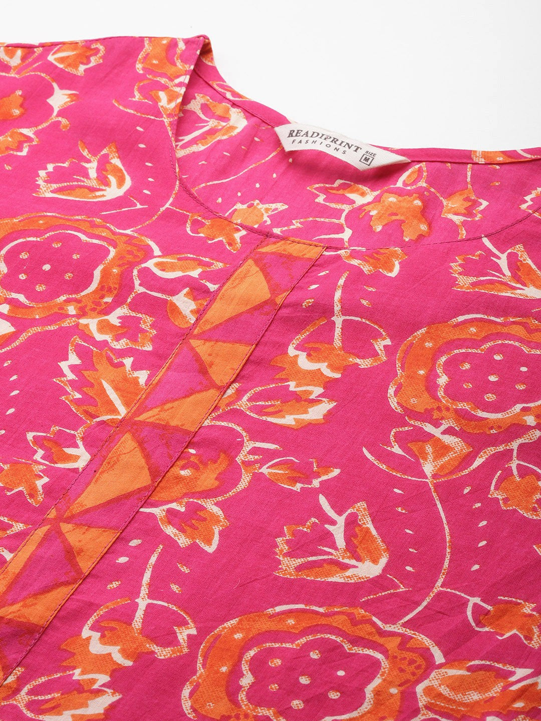 Straight Style Cotton Fabric Magenta Color Kurta With Bottom And Dupatta