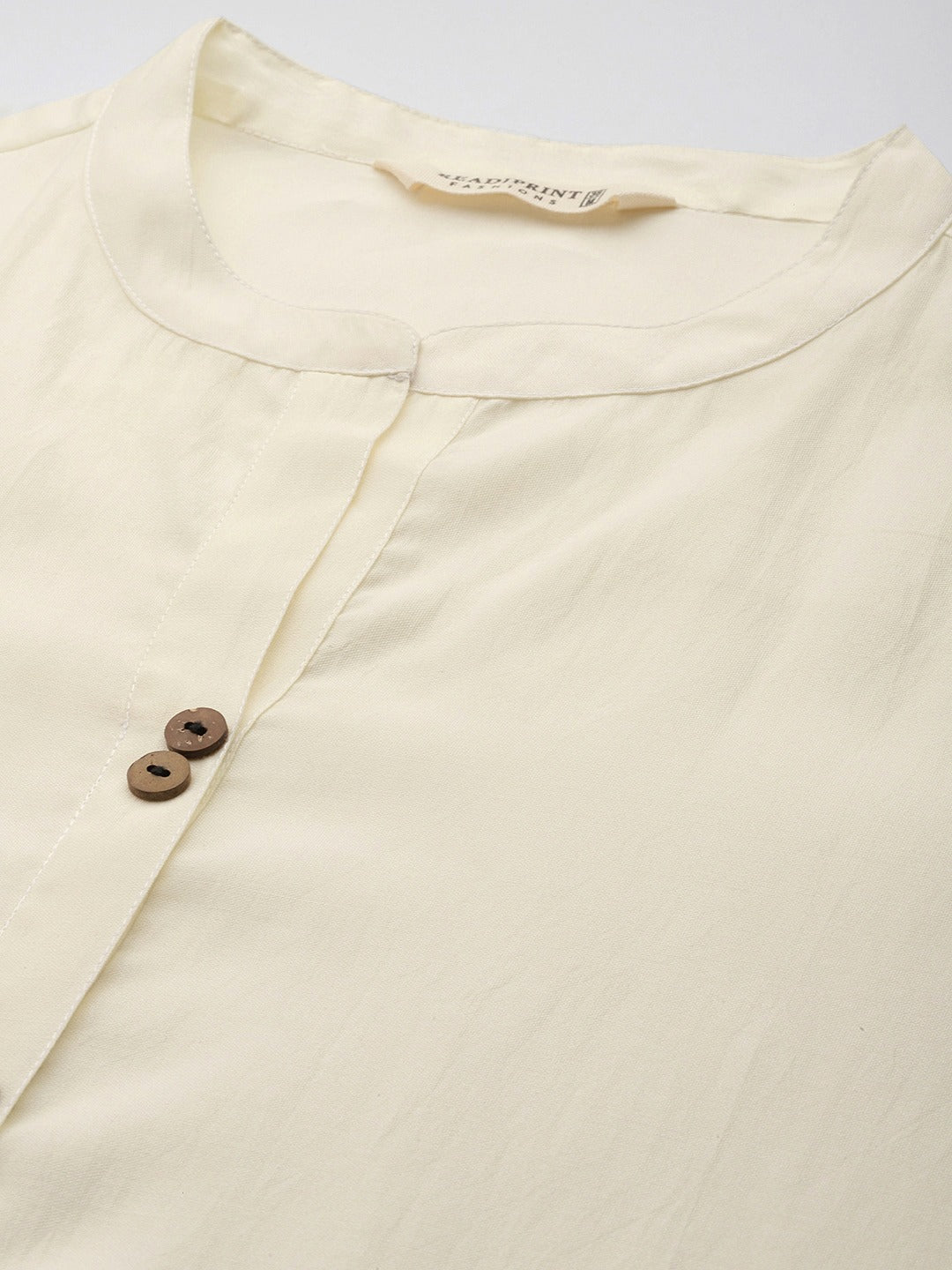 Straight Style Silk Fabric Off White Color Kurta And Bottom