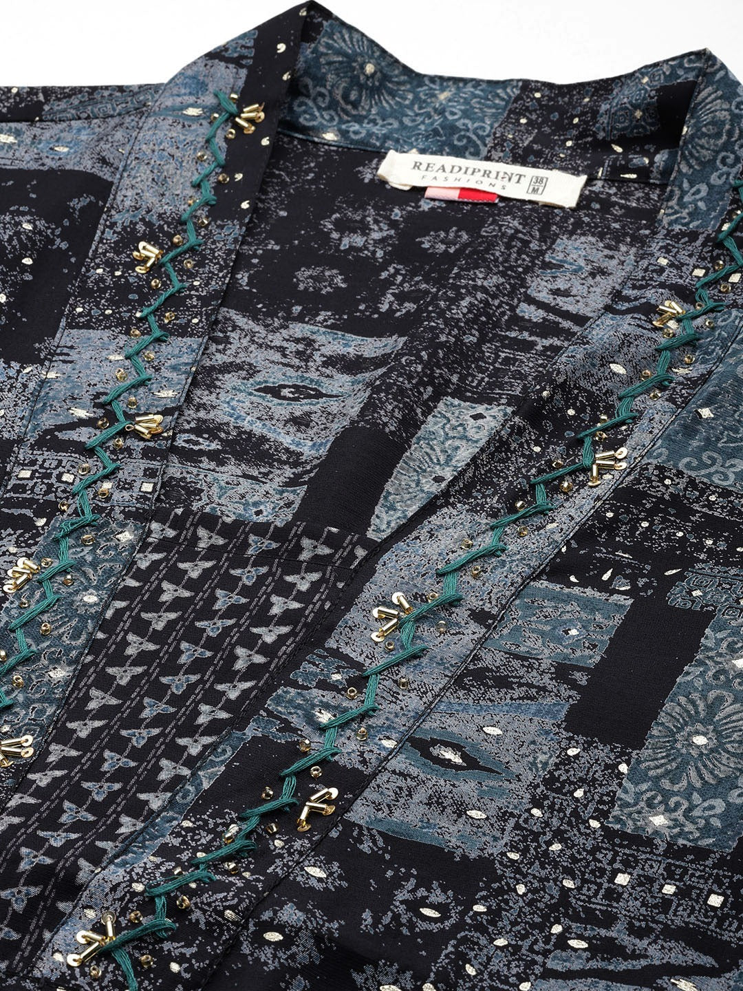 Printed Kurta Pant & Dupatta (Black)