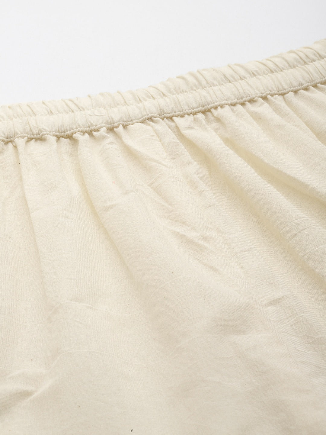 Cotton Fabric Off White Color Regular Fit Palazzos With Embroidered Work