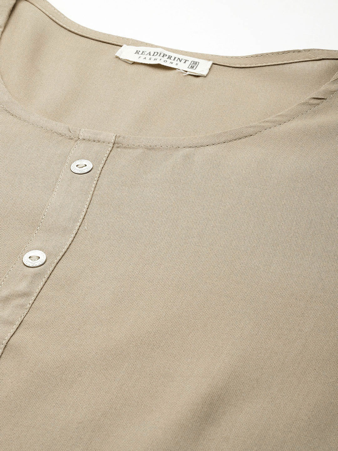 A-Line Style Rayon Fabric Beige Color Top