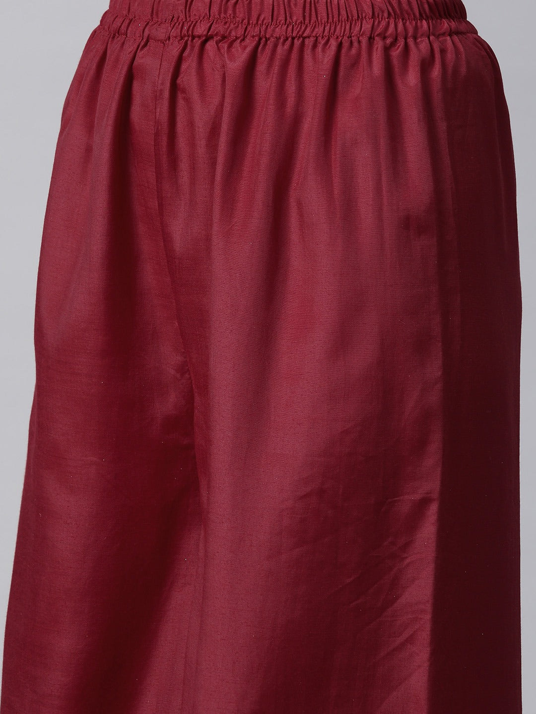 Pakistani Style Georgette Fabric Maroon Color Kurti With Bottom And Dupatta