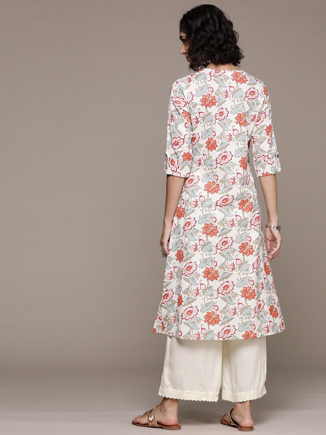 A line style Cotton fabric Multi color kurta