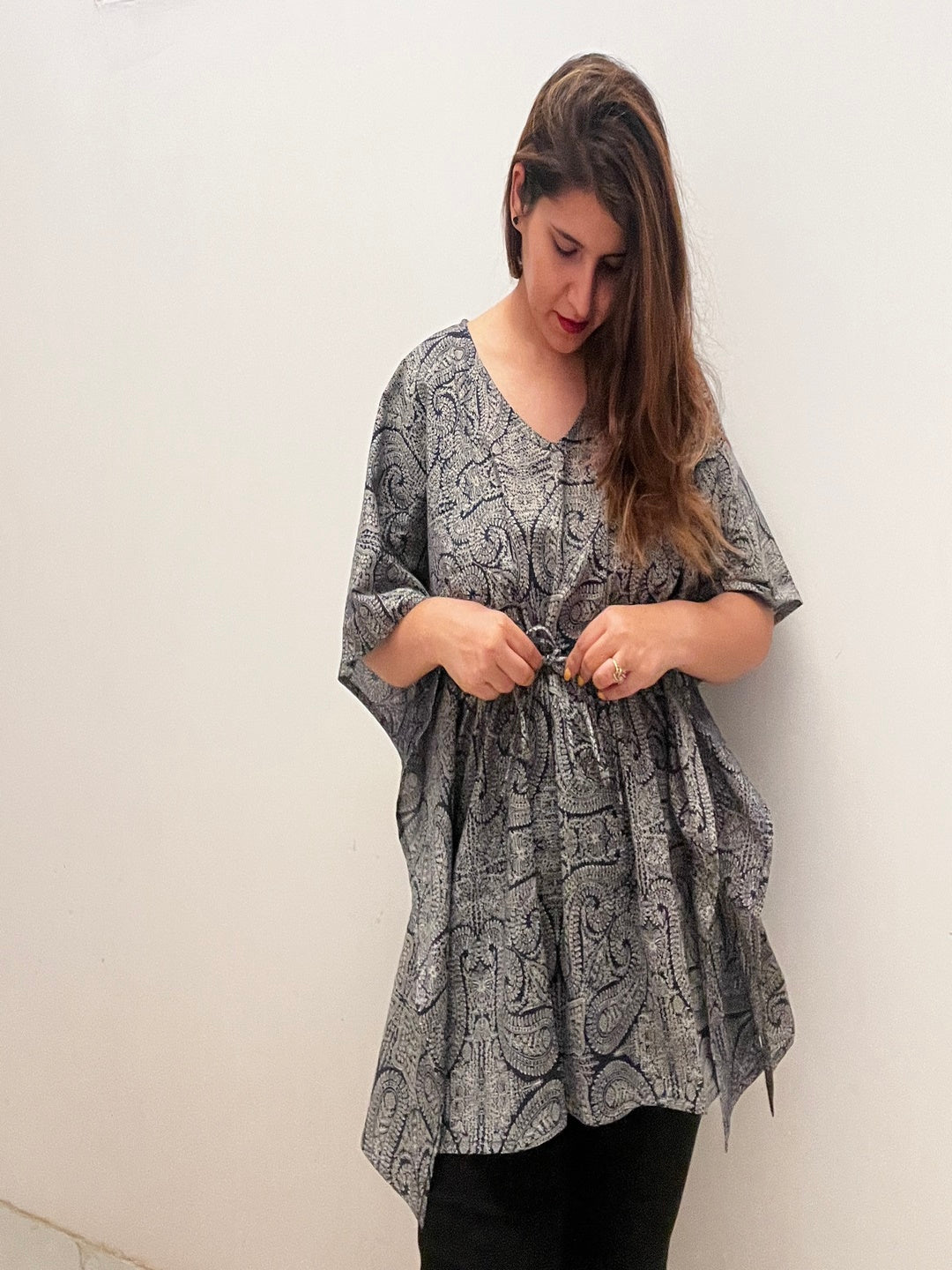 Cotton Printed Kaftan Top