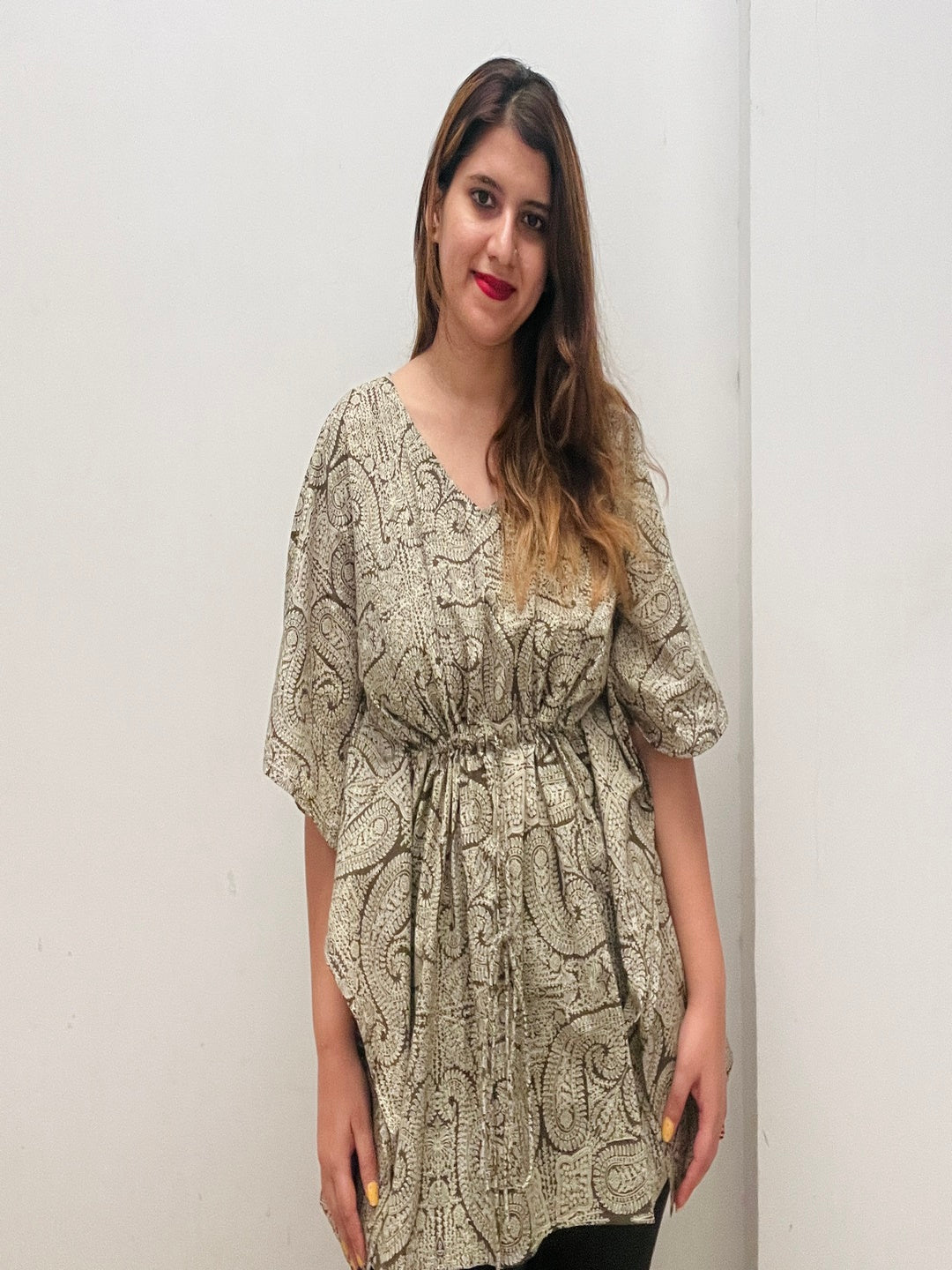 Cotton Printed Kaftan Top