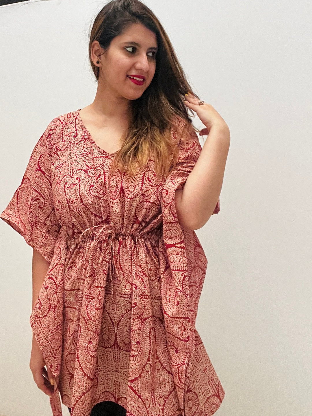 Cotton Printed Kaftan Top